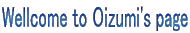 Wellcome to Oizumi's page